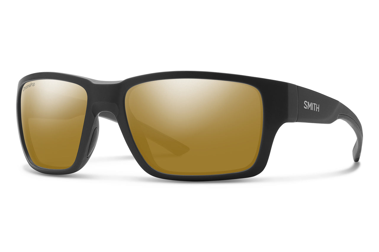 Smith Optics - Outback Matte Black Polar Bronze Mirror Polarized Glasses