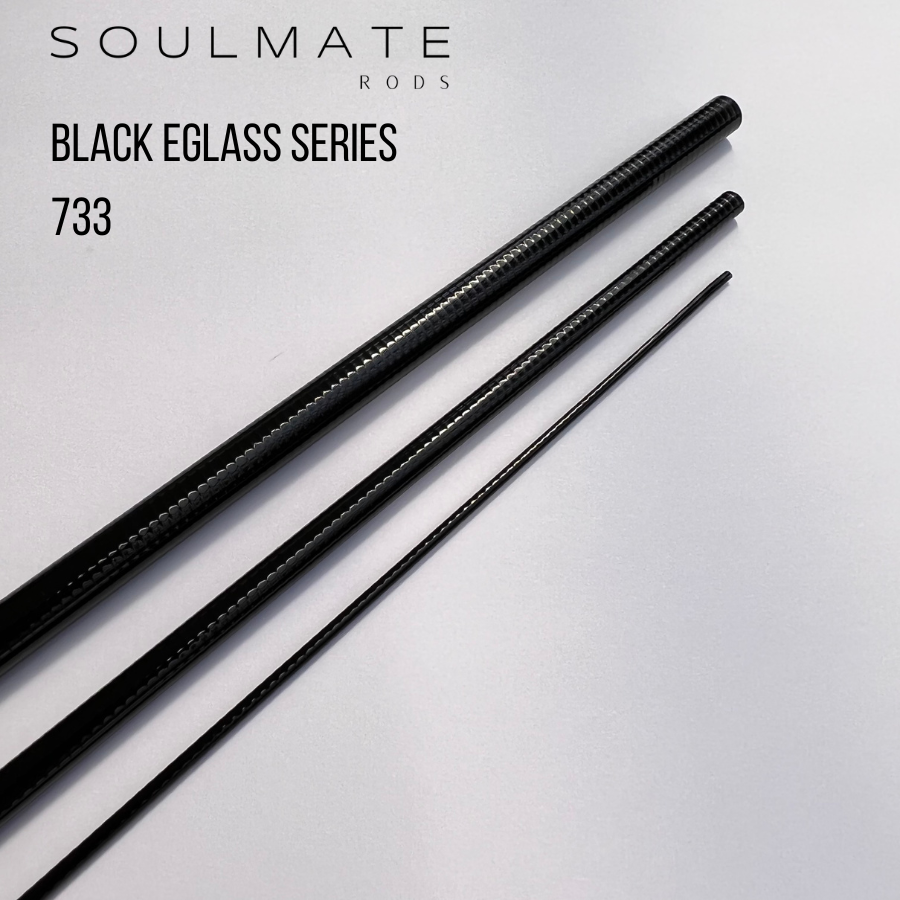 Canne à pêche Soulmate Black Series 733 en fibre de verre, 2,3 m, 3 poids, 3 pièces