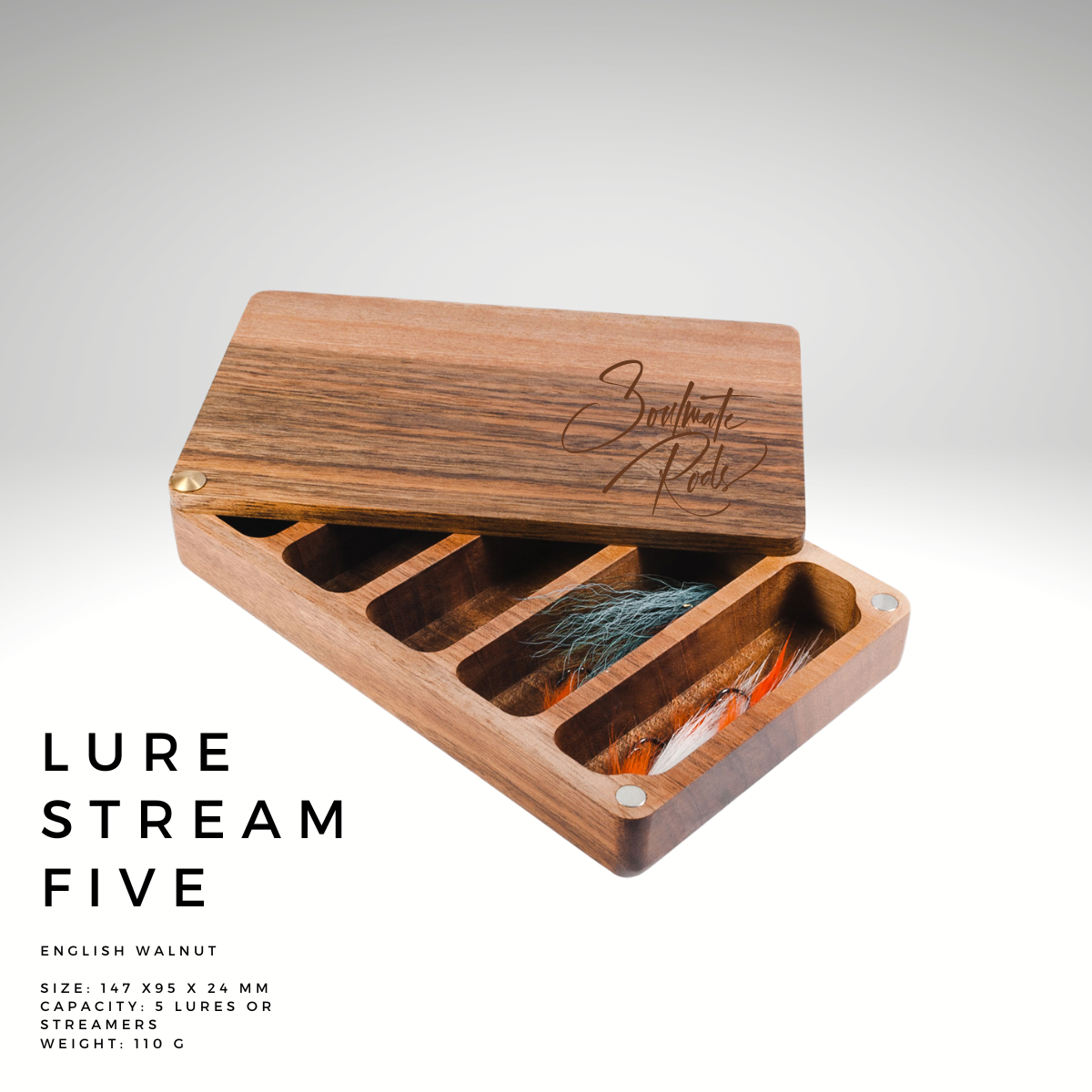 Soulmate Rods Small Stream Lure 5 - Spoon and Hardbait Box / Fly Box