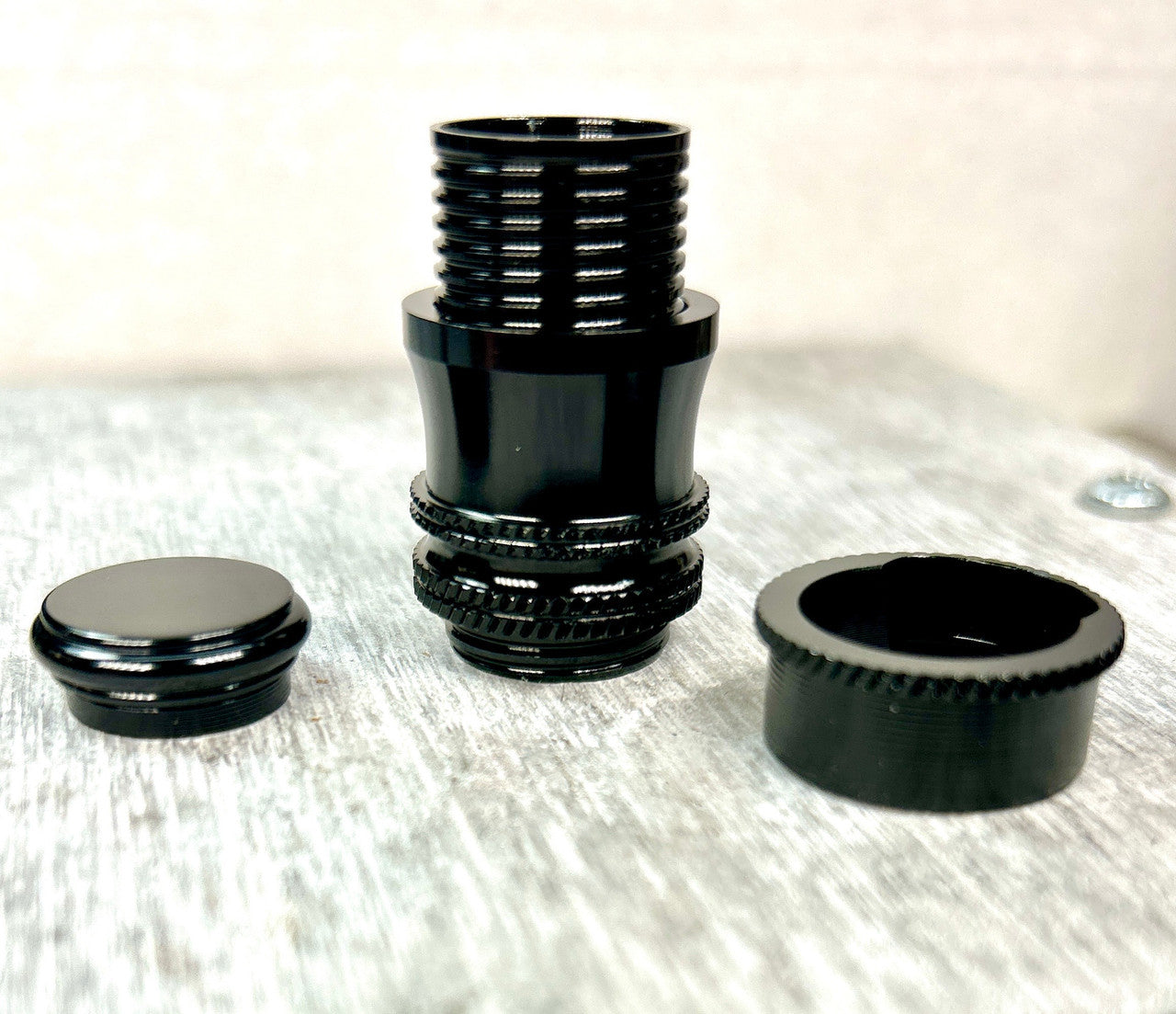 Struble U20 BLACK anodized Uplock fly rod reel seat (Skeleton Hardware only)