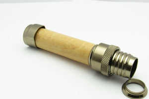 Garrison Style Downlock Reel Seat smoked titanium with cork insert