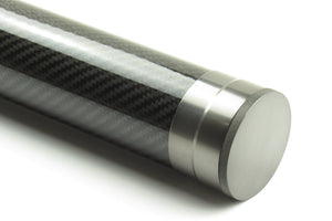 Carbon rod tube 84cm - glossy / dark titanium hardware