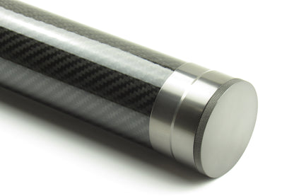 Carbon rod tube 84cm - glossy / dark titanium hardware