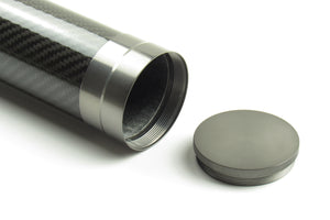 Carbon rod tube 84cm - glossy / dark titanium hardware