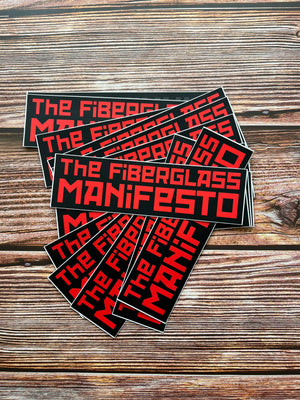 TFM - Autocollant rétro 17 cm rouge