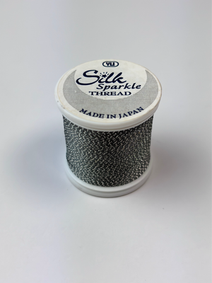 YLI rod building tying silk Black Silver Sparkle 100m