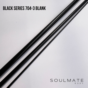 Canne à pêche Soulmate Black Series 704 en fibre de verre, 2,1 m, poids 4,3 kg, lot de 3