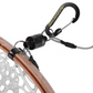 Sunshine landing net magnet with retainer and carabiner