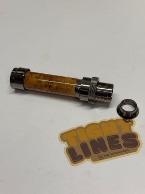 Porte-moulinet Downlock de style Garrison, nickel argenté foncé avec insert