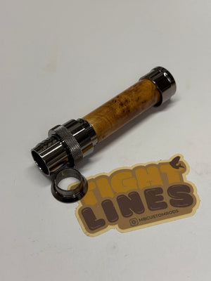 Porte-moulinet Downlock de style Garrison, nickel argenté foncé avec insert